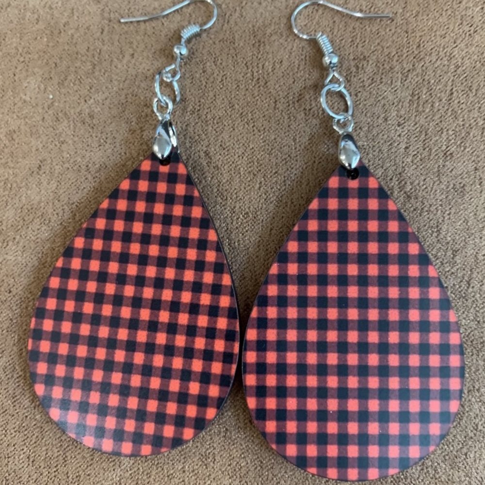 Buffalo plaid earrings